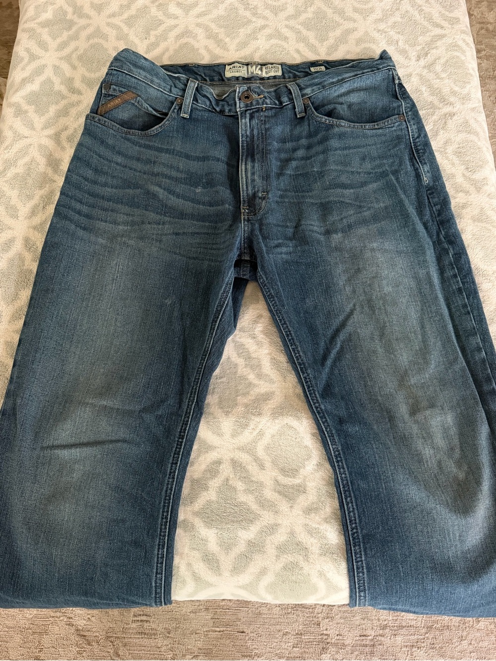 Ariat Men's Medium Blue Relaxed Bootcut Denim Jeans